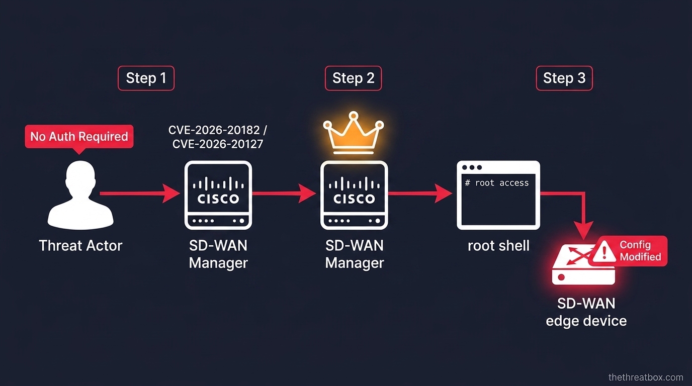 CISA SD-WAN vulnerability Exploit Chain